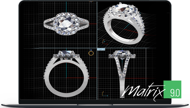 فرایند مدل سازی 3 بعدی جواهرات در ماتریکس